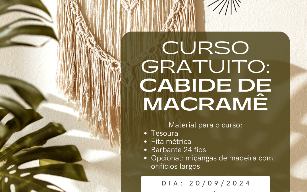 Curso Gratuito de Macramê